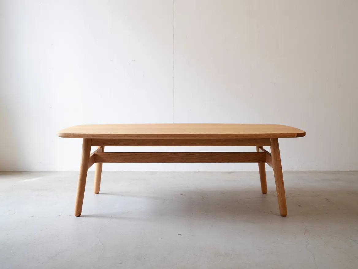 Minimalistisk sofabord i eik